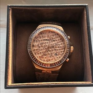 Michael Kors Rose gold leather watch